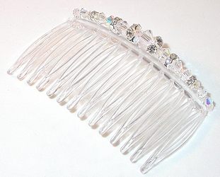 clear ab comb clear ab hair comb bridal prom hair accessory hair accessories hair jewelry swarovski crystal hair comb