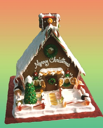 Crhistmas cabin gingerbread house personalized personalization