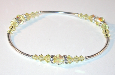 jonquil bracelet jonquil yellow bracelet swarovski crystals sterling silver bracelet