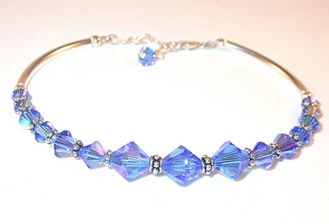 sapphire blue bracelet sapphire bracelet blue crystal bracelet blue swarovski crystal bracelet sapphire blue bali swarovski austrian crystals sterling silver bracelet