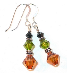 copper olive jet copper olive black copper olivine jet copper olivine black copper crystal olivine olive green jet black swarovski crystals earrings bali sterling silver austrian crystals, prom wedding jewelry