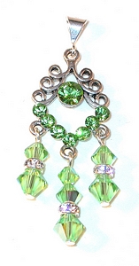 peridot green chandelier pendant peridot crystal peridot green crystal pendant peridot green swarovski crystals silver pendant