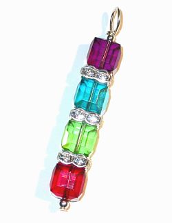 swarovski birthstone sterling silver pendant cube squares 10K gold-filled