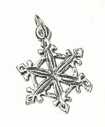 sterling silver charms, snowflake charm for bracelet or necklace