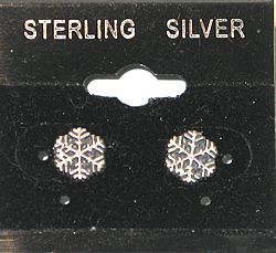 sterling silver snowflake earrings