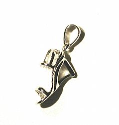 sterling silver shoe charm for charm bracelet or necklace